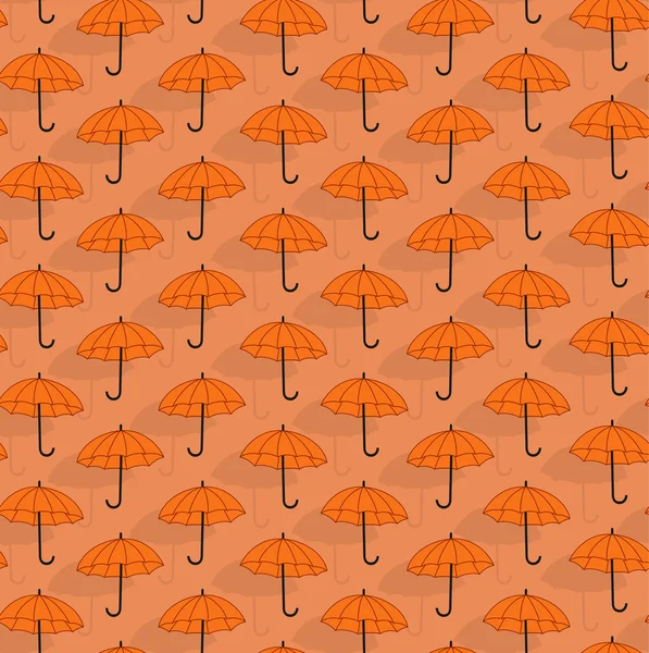 Einfaches nahtloses Muster mit Regenschirmen — Stockvektor