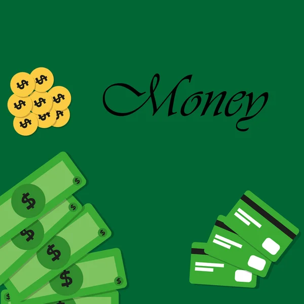 Geld concept. Vectorillustratie. — Stockvector