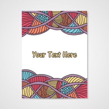 Poster elle çizilmiş süsleme ile