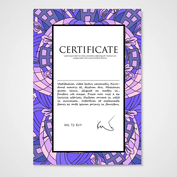Grafik-Design-Vorlage Dokument mit Doodle abstrakten Haus. — Stockvektor