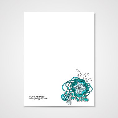 Grafik tasarım Antetli ile çizilmiş süsleme el.