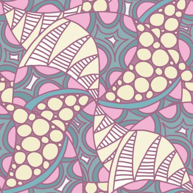 Soyut seamless modeli ile çizilmiş süsleme el