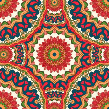 Dairesel bir süsleme ile soyut seamless modeli