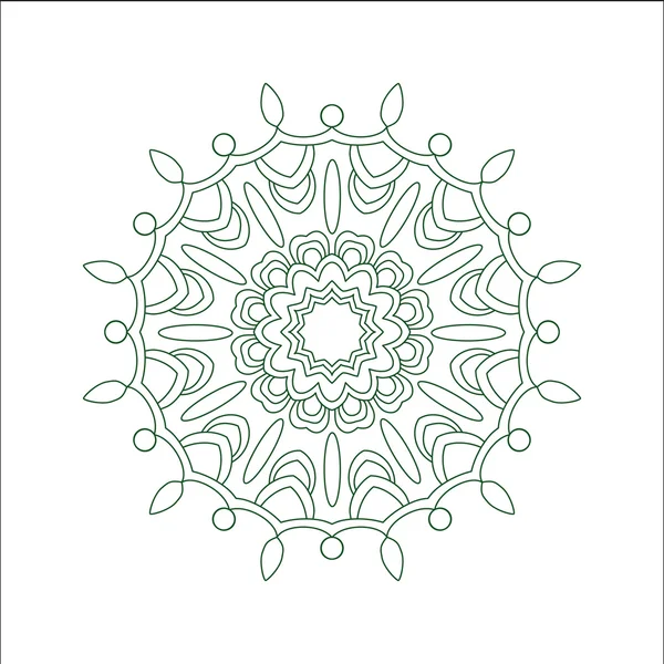 Abstracte hand getrokken schets circulaire ornament. — Stockvector