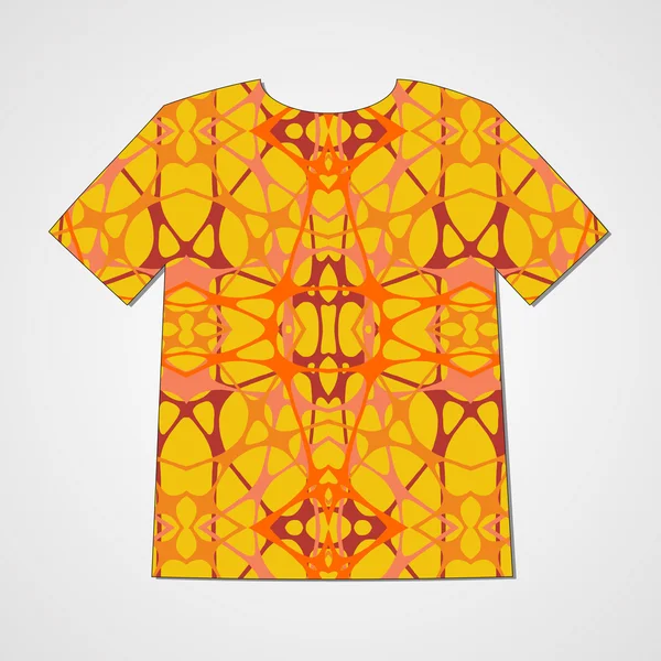 Ontwerp t-shirt met de hand getekend abstracte patroon. — Stockvector