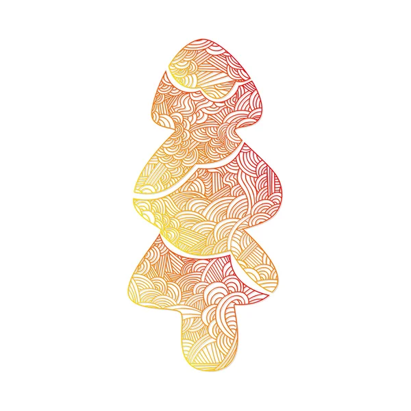 Absrtact fondo del árbol de navidad floral . — Vector de stock