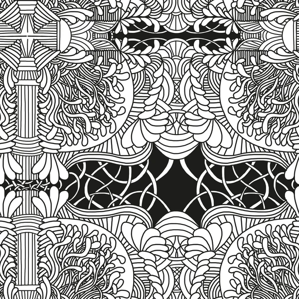 Μοτίβο χέρι διελκυνθεί doodles Zentangle — Διανυσματικό Αρχείο