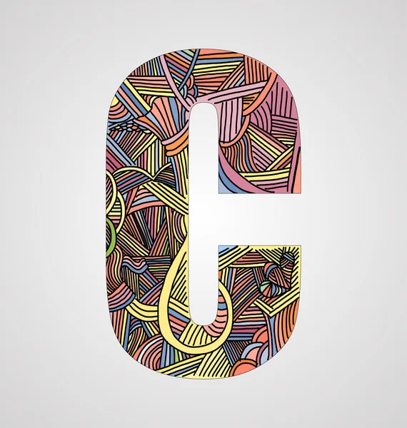 Το γράμμα "C" από doodle αλφάβητο — Διανυσματικό Αρχείο