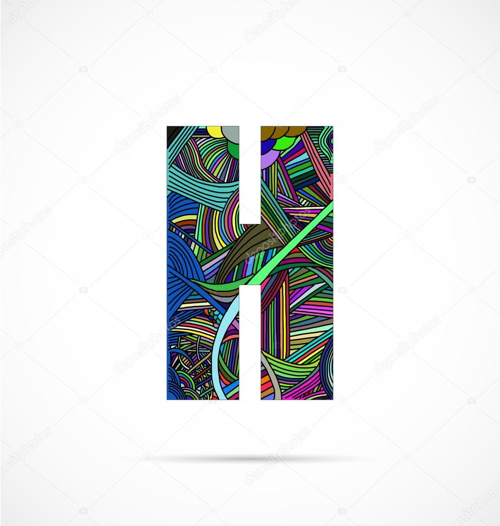 Letter H From Doodle Alphabet Stock Vector Nuclear Lily 91575574