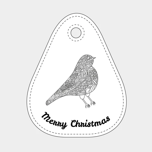 Oyuncaklar Noel ağacı - kuş. Yılbaşı koleksiyonu. — Stok Vektör