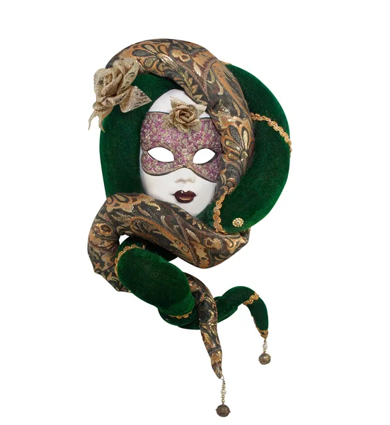 Grüne Schlange venezianische Maske. — Stockfoto
