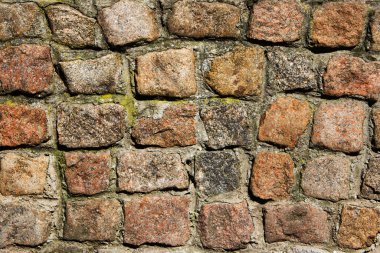 Antik taş ve beton duvar arkaplanının doku fotoğrafı.