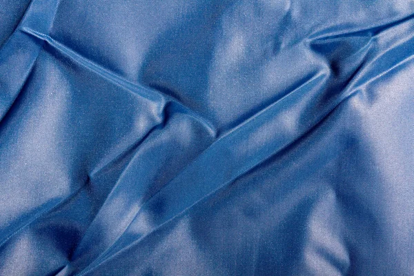 Mavi Renkli Katlanmış Sucuk Kumaşının Desen Fotoğrafı — Stok fotoğraf