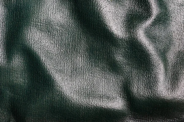 Textúra Háttér Fotó Zöld Színű Hajtogatott Bőr Anyag — Stock Fotó
