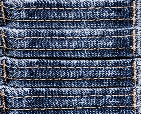 ブルーのデニム生地のストライプのテクスチャ背景写真 — ストック写真