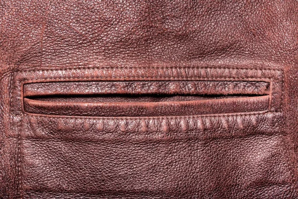 Texture Backdrop Photo Brown Colored Suede Leather Pocket — Stock Photo, Image