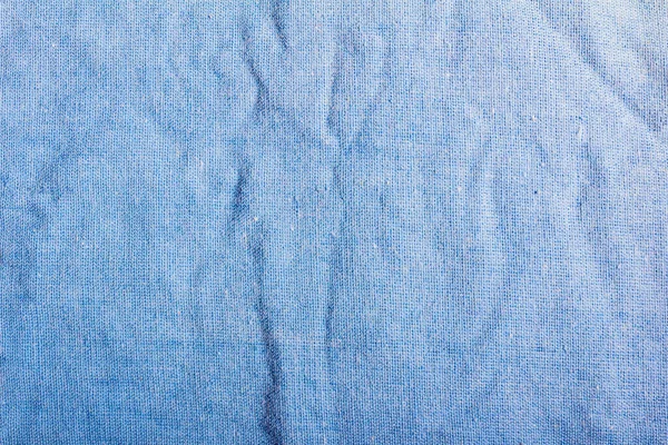 Texture Backdrop Photo Worn Blue Colored Cotton Cloth Material — Stock Photo, Image