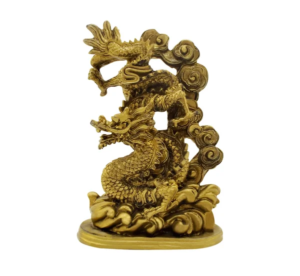 Estatuilla de dragón dorado. — Foto de Stock
