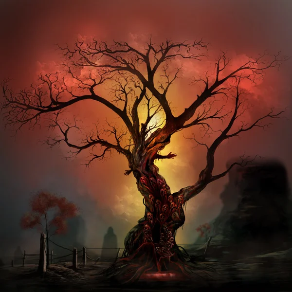 Árvore de horror — Fotografia de Stock