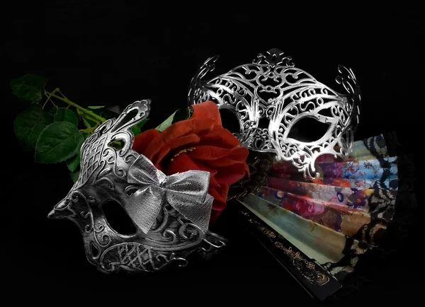 Masks with rose — Stock Photo, Image