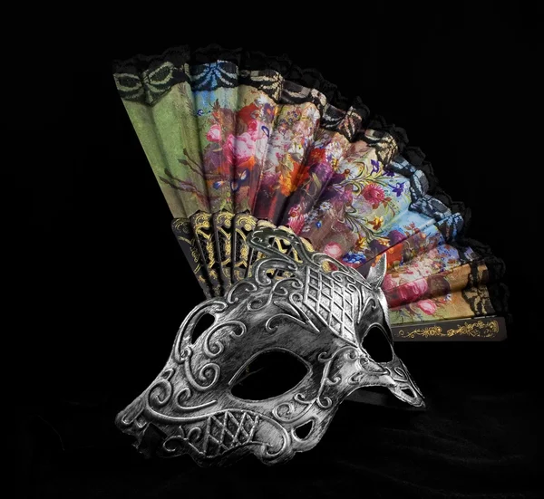 Mask with fan — Stock Photo, Image