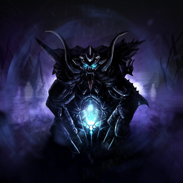 Horror monster with faces.