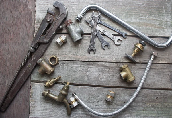 Old plumbing tools Stock Photos Royalty Free Old plumbing tools