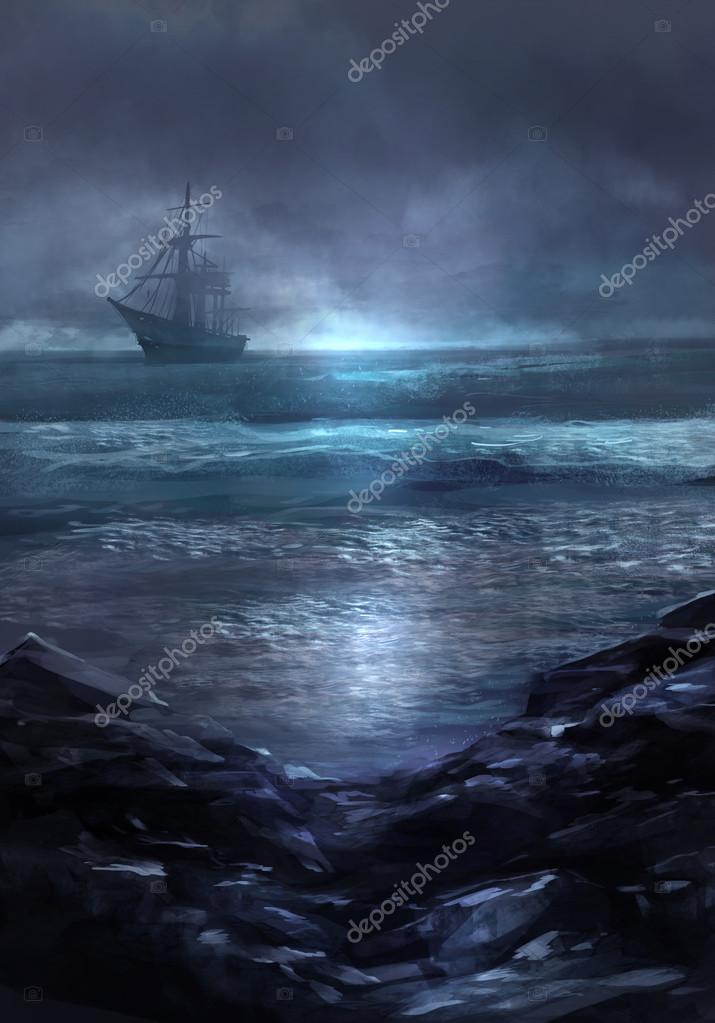 Cursed Flying Dutchman Ghost Ship Artwork Stock Photo Image By C Breakermaximus 80579334