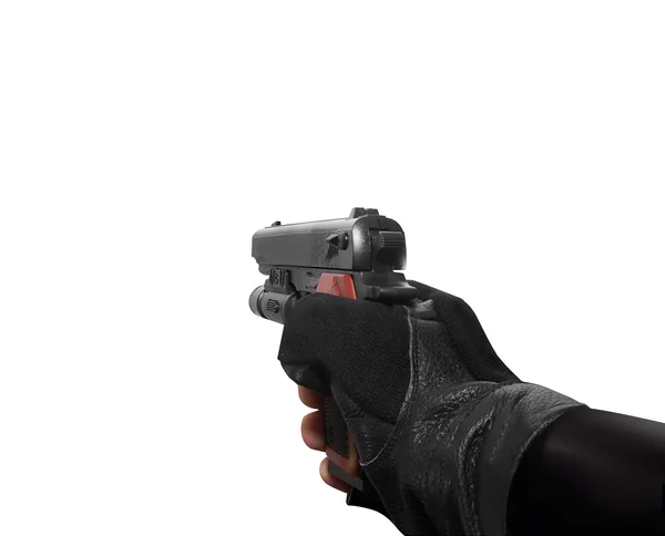 Mano sosteniendo una pistola . — Foto de Stock