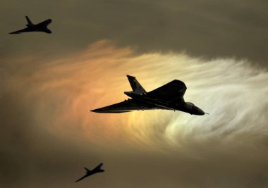 Avro Vulcan, 1956 'dan 1984' e kadar Kraliyet Hava Kuvvetleri tarafından işletilen yüksek irtifalı jet motorlu, kuyruksuz bir Delta kanatlı bombardıman uçağıdır. Gökyüzü eklendi.