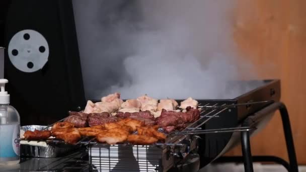 Cocina Barbacoa Jardín Casa Urbana Para Familia Amigo Reino Unido — Vídeos de Stock