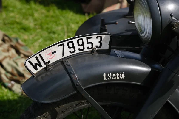 Número Placa Segunda Guerra Mundial Motocicleta Alemana —  Fotos de Stock