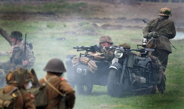 Yorkshire Krigserfarenhet Leeds Storbritannien Augusti 2021 Enactors Klädda Andra Världskriget — Stockfoto