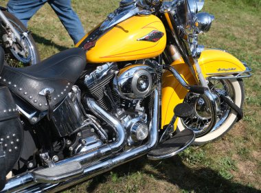 Scunthorpe, Lincolnshire, UK. August 2025. Warlock motorcycle club annual show with music, characters, cars and bikes. Vintage and modern. Customised and renovated.