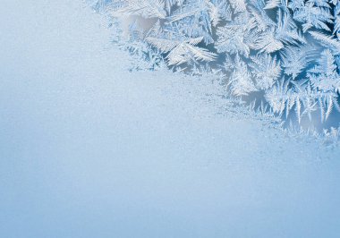 Kış arkaplanı, penceredeki don