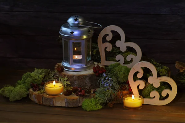Home Decoration Lantern Spa Candles — Foto Stock