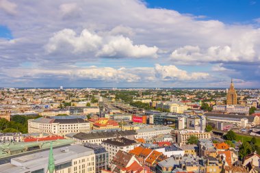 Riga, Letonya - 26 Haziran 2014. st. peter kilise o görüntülemek