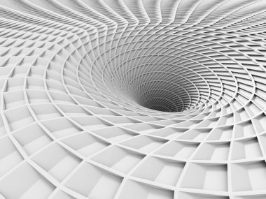 Soyut beyaz tünel delik