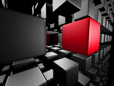 Kırmızı farklı küpleri