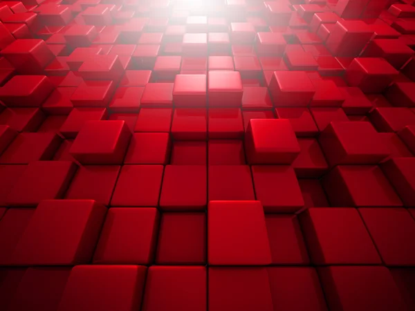 抽象的红色立方体块 — 图库照片