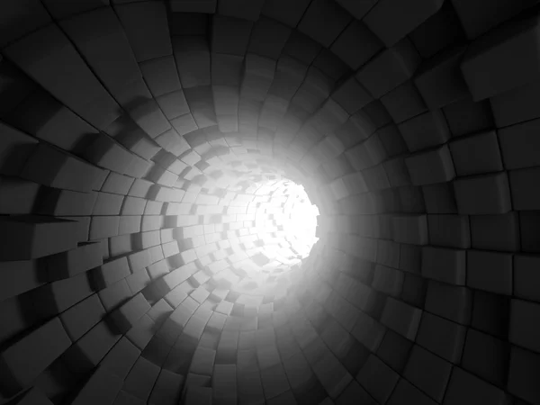 抽象的黑暗隧道 — 图库照片