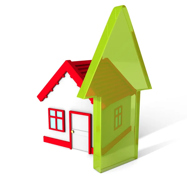 House Icon With Rising Arrow — Stock Photo, Image