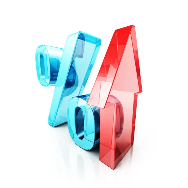 Glass Percentage symbol — Stock Photo, Image