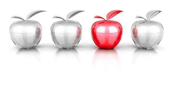 不同的红苹果 — 图库照片