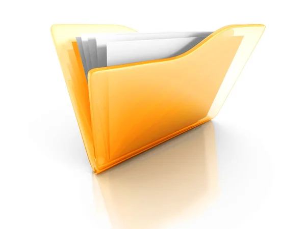 Yellow Office Document Paper Folder — Stock Photo, Image