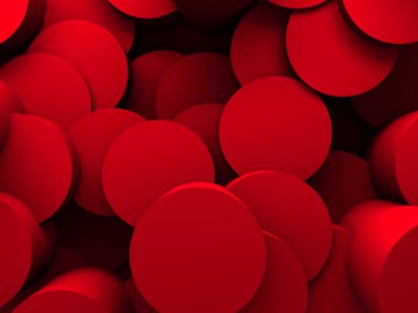 Soyut kırmızı yuvarlak desen