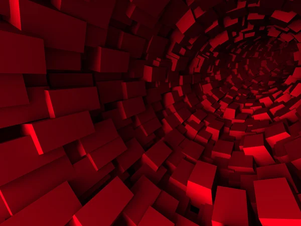 Czerwony tunel architektura streszczenie tło — Zdjęcie stockowe