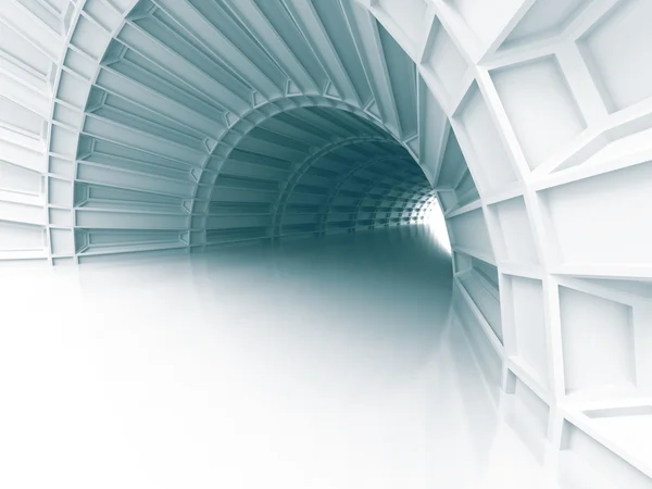 Tunnel astratto di architettura con sfondo chiaro — Foto Stock