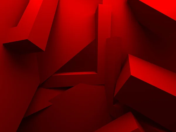 赤の混沌としたアーキテクチャ — ストック写真