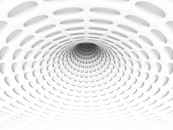 Túnel de buraco abstrato branco — Fotografia de Stock